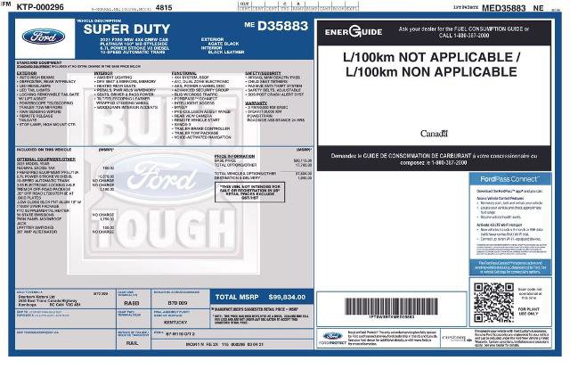 Certified 2021 Ford F350 Platinum w/ Tremor Off-Road Package AWD/4WD image 39