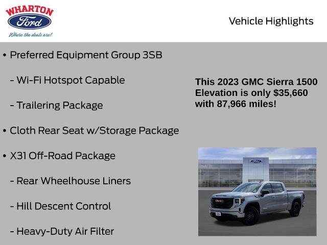 Used 2023 GMC Sierra 1500 Elevation w/ X31 Off-Road Package AWD/4WD image 26