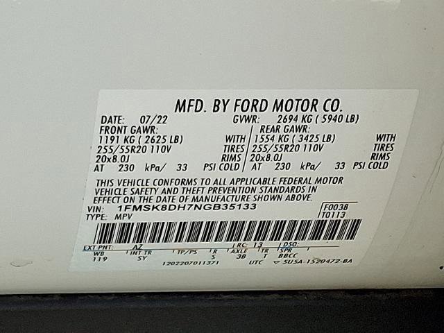 Certified 2022 Ford Explorer XLT w/ Equipment Group 202A image 32