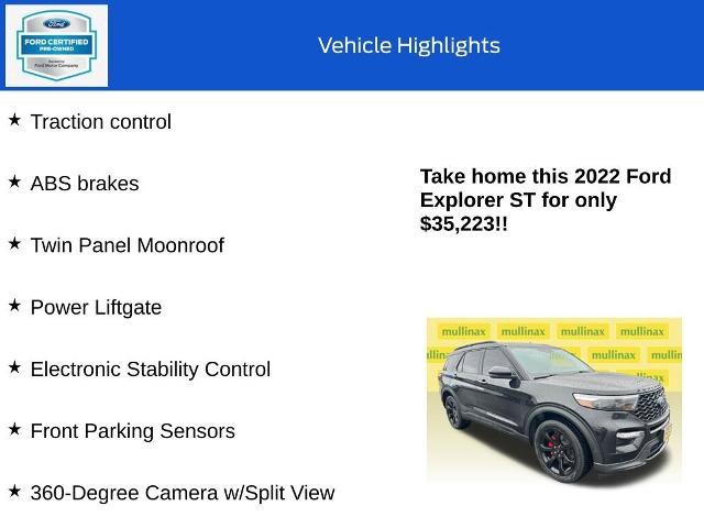 Certified 2022 Ford Explorer ST w/ ST Street Pack AWD/4WD image 19