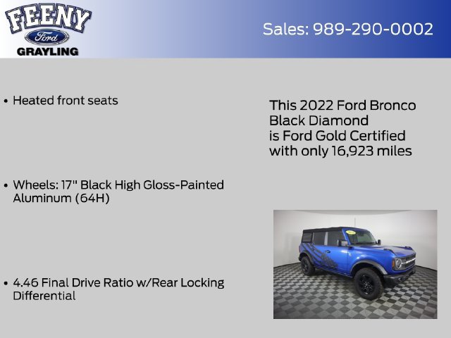 Certified 2022 Ford Bronco Black Diamond AWD/4WD image 24