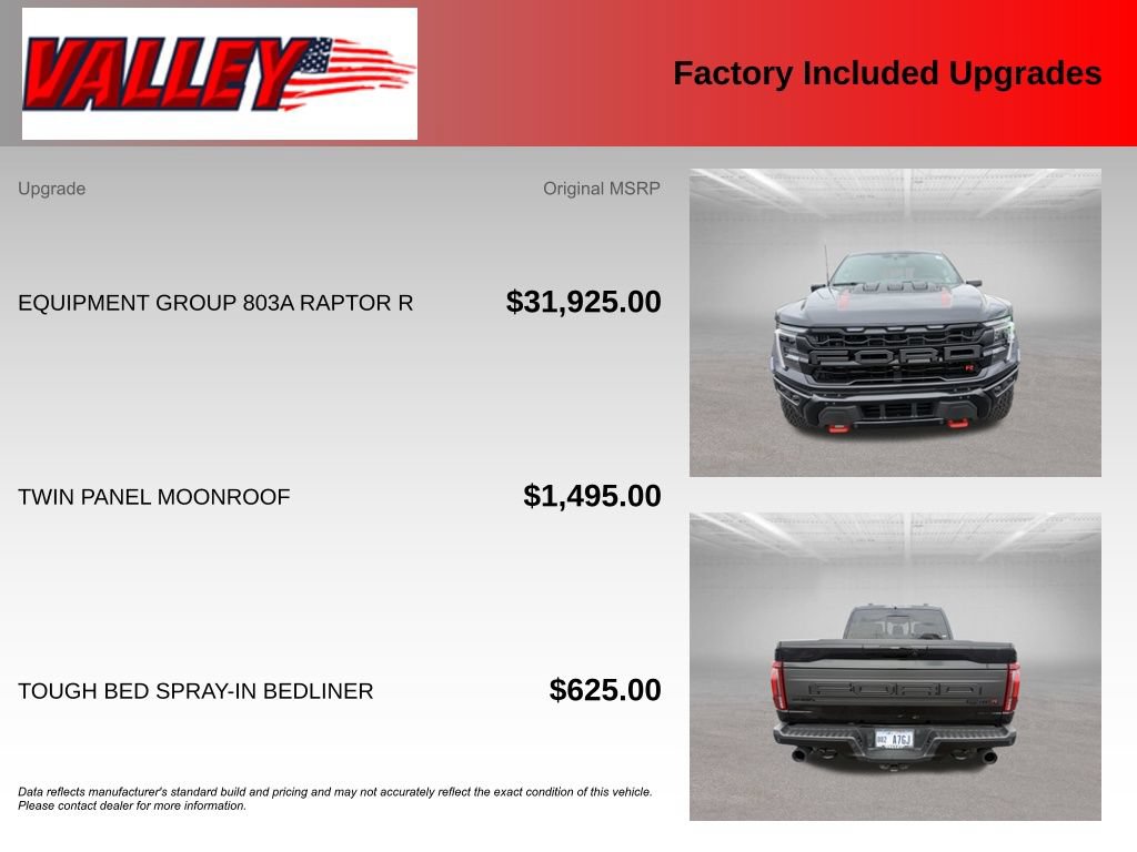 Certified 2025 Ford F150 Raptor w/ Equipment Group 803A Raptor R AWD/4WD image 5