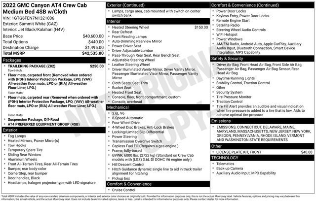 Used 2022 GMC Canyon AT4 w/ Trailering Package image 9