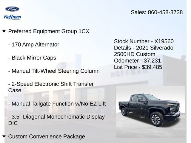 Used 2021 Chevrolet Silverado 2500 Custom w/ Custom Value Package image 15