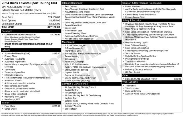 Used 2024 Buick Envista Sport Touring w/ Convenience I Package FWD image 4