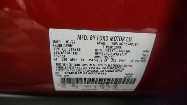 Certified 2022 Ford Explorer XLT w/ Equipment Group 202A image 26