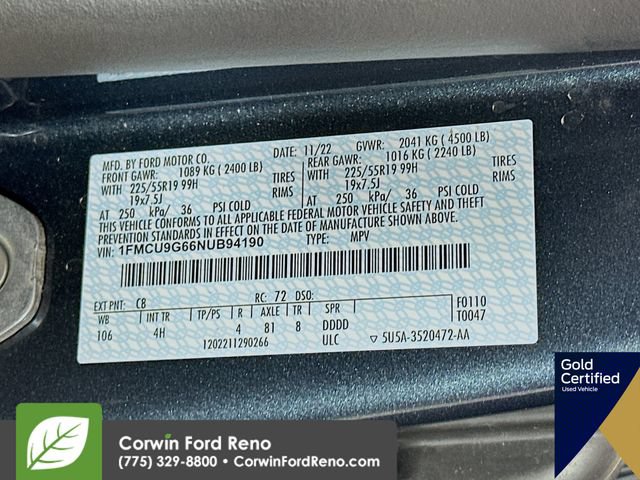 Certified 2022 Ford Escape SE w/ SE Sport Appearance Package AWD/4WD image 35