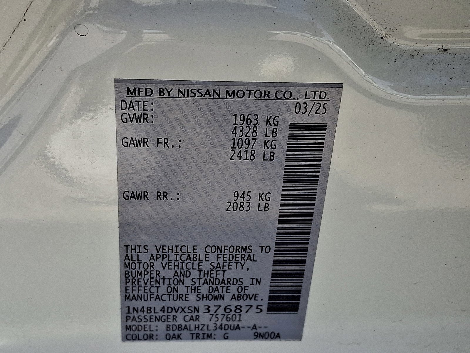 Used 2025 Nissan Altima 2.5 SV FWD image 26