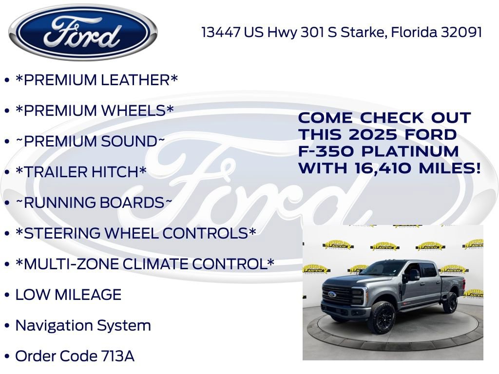 Certified 2025 Ford F350 Platinum w/ Tremor Off-Road Package AWD/4WD image 15