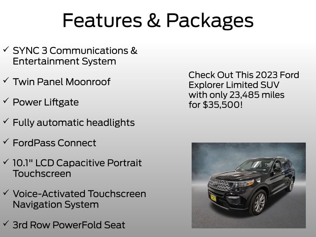 Certified 2023 Ford Explorer Limited w/ Limited Technology Package AWD/4WD image 8