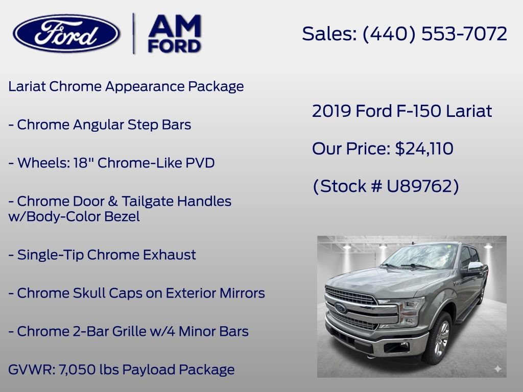 Certified 2019 Ford F150 Lariat w/ Equipment Group 502A Luxury AWD/4WD image 26