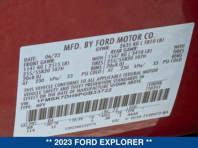 Certified 2023 Ford Explorer XLT w/ Equipment Group 202A RWD image 20