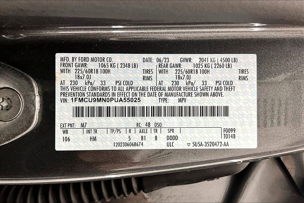 Certified 2023 Ford Escape ST-Line w/ Tech Pack #1 AWD/4WD image 35