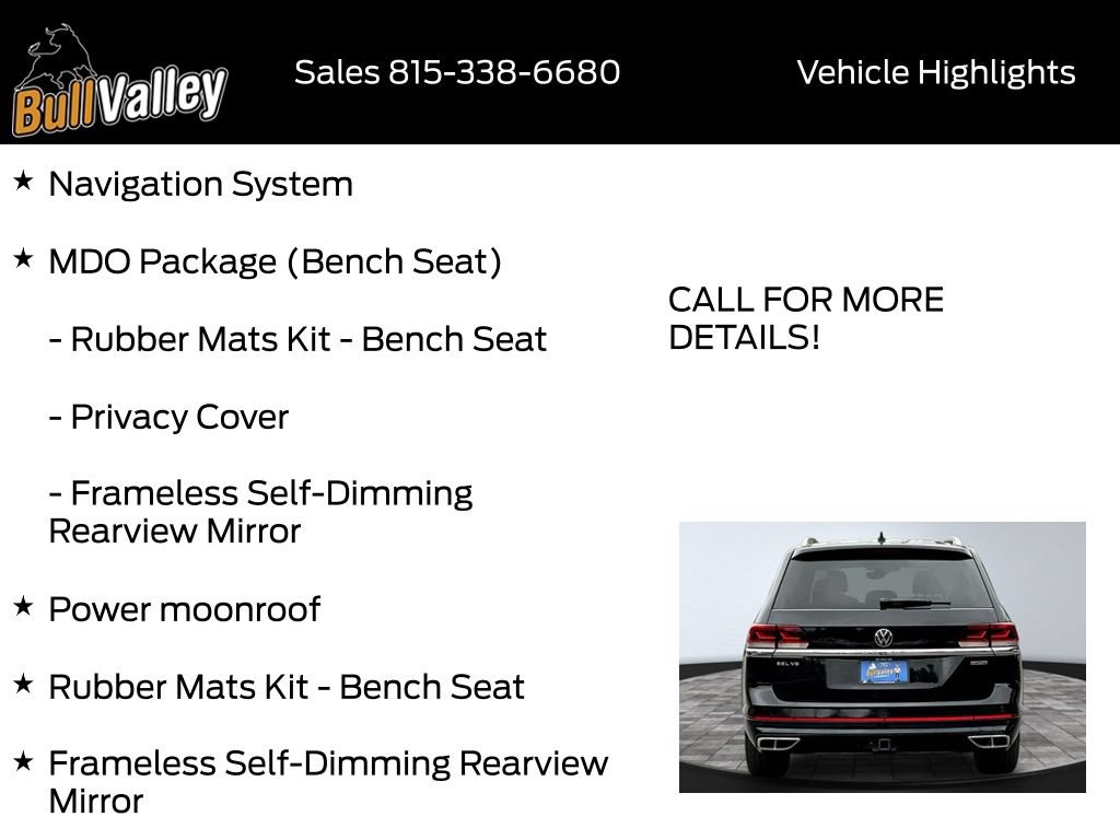 Used 2021 Volkswagen Atlas SEL R-Line w/ MDO Package (Bench Seat) AWD/4WD image 9