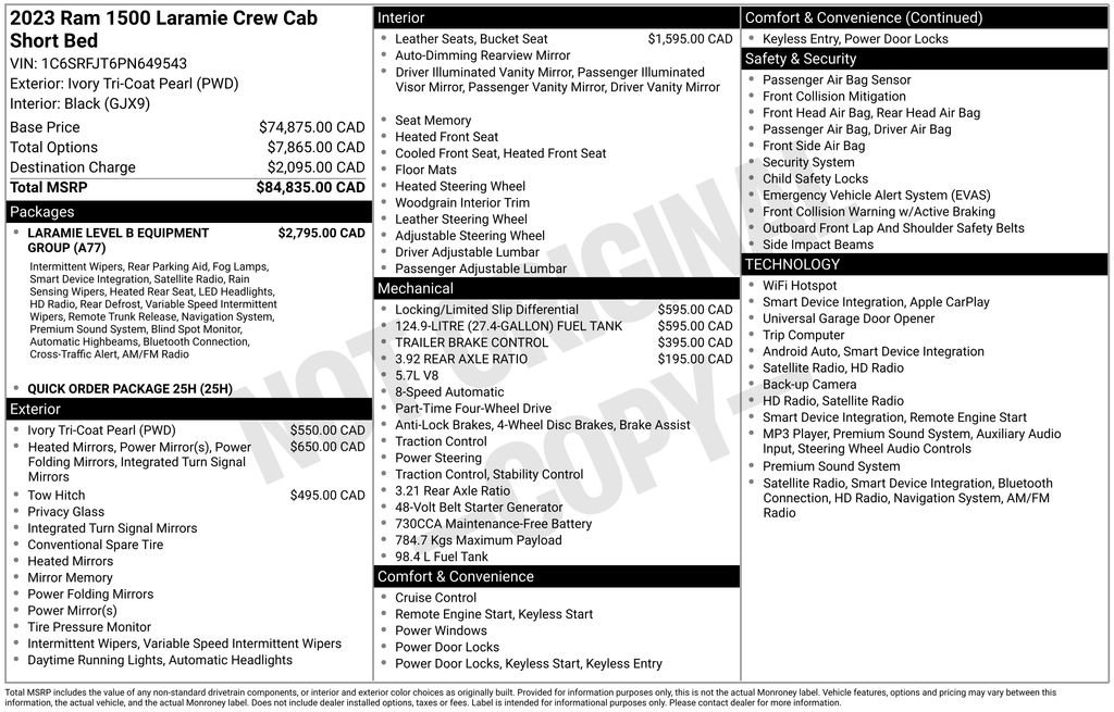 Used 2023 RAM 1500 Laramie AWD/4WD image 38