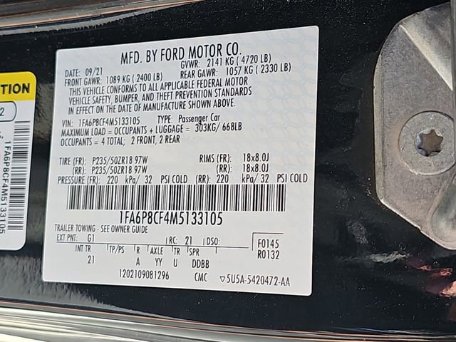 Certified 2021 Ford Mustang GT w/ Enhanced Security Package RWD image 35