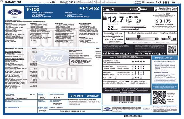 Certified 2023 Ford F150 Lariat w/ Equipment Group 502A High image 36