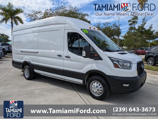 Certified 2023 Ford Transit 350 148 High Roof Extended DRW w/ Exterior Upgrade Package