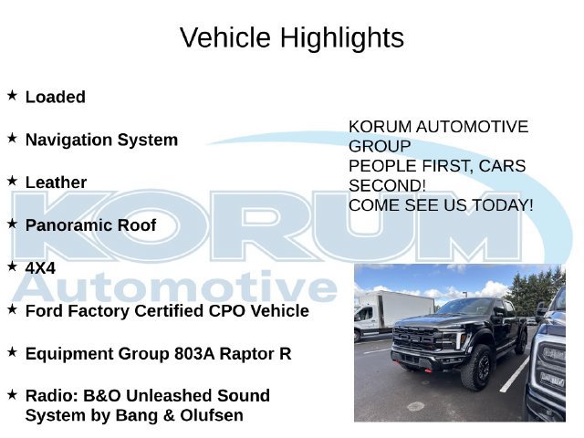 Certified 2024 Ford F150 Raptor w/ Equipment Group 803A Raptor R AWD/4WD image 4