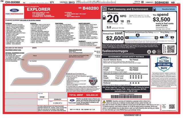 Certified 2025 Ford Explorer ST AWD/4WD image 32