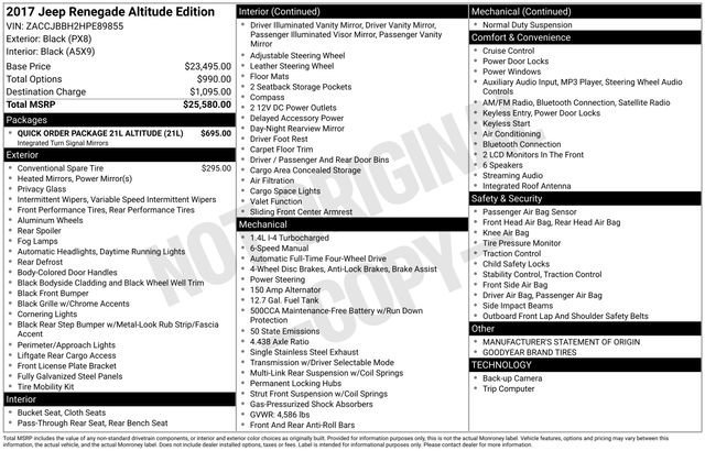 Used 2017 Jeep Renegade Altitude image 12