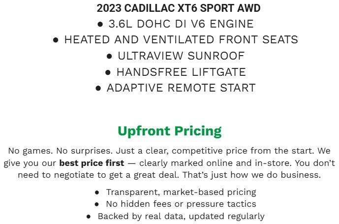Used 2023 Cadillac XT6 Sport AWD/4WD image 2