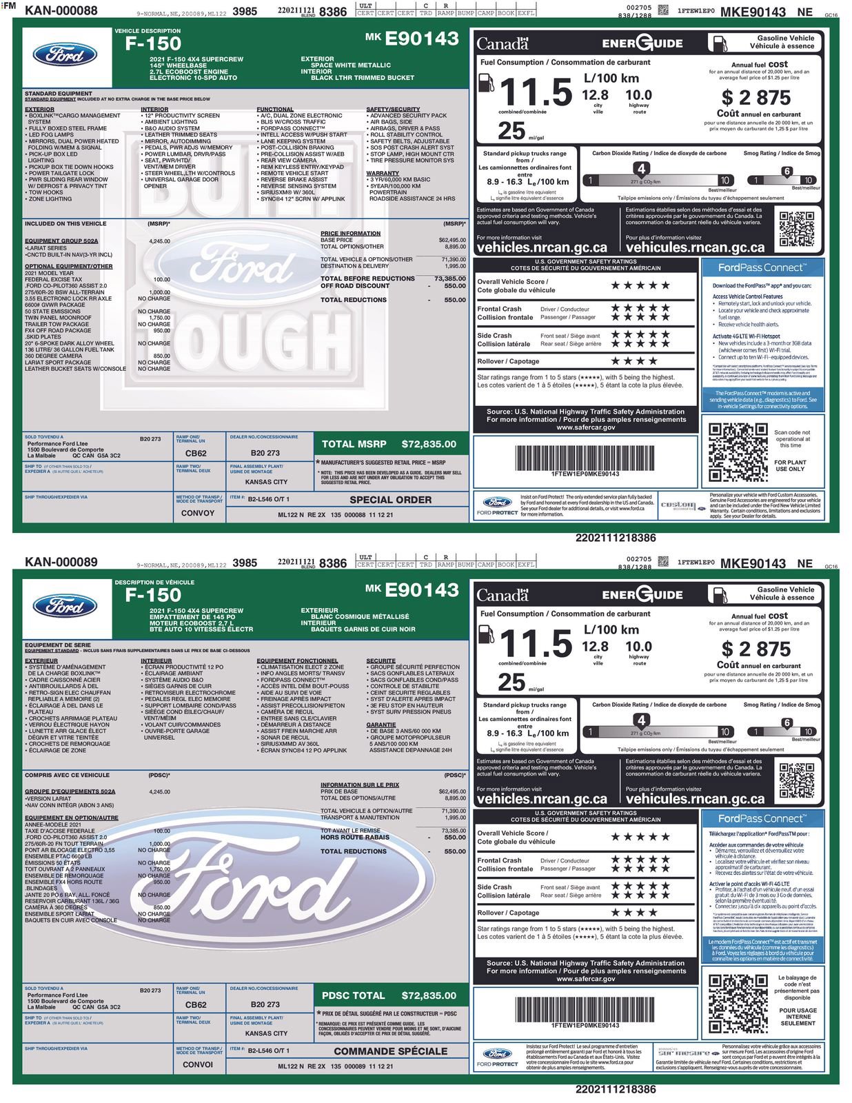 Certified 2021 Ford F150 Lariat w/ Equipment Group 502A High AWD/4WD image 4