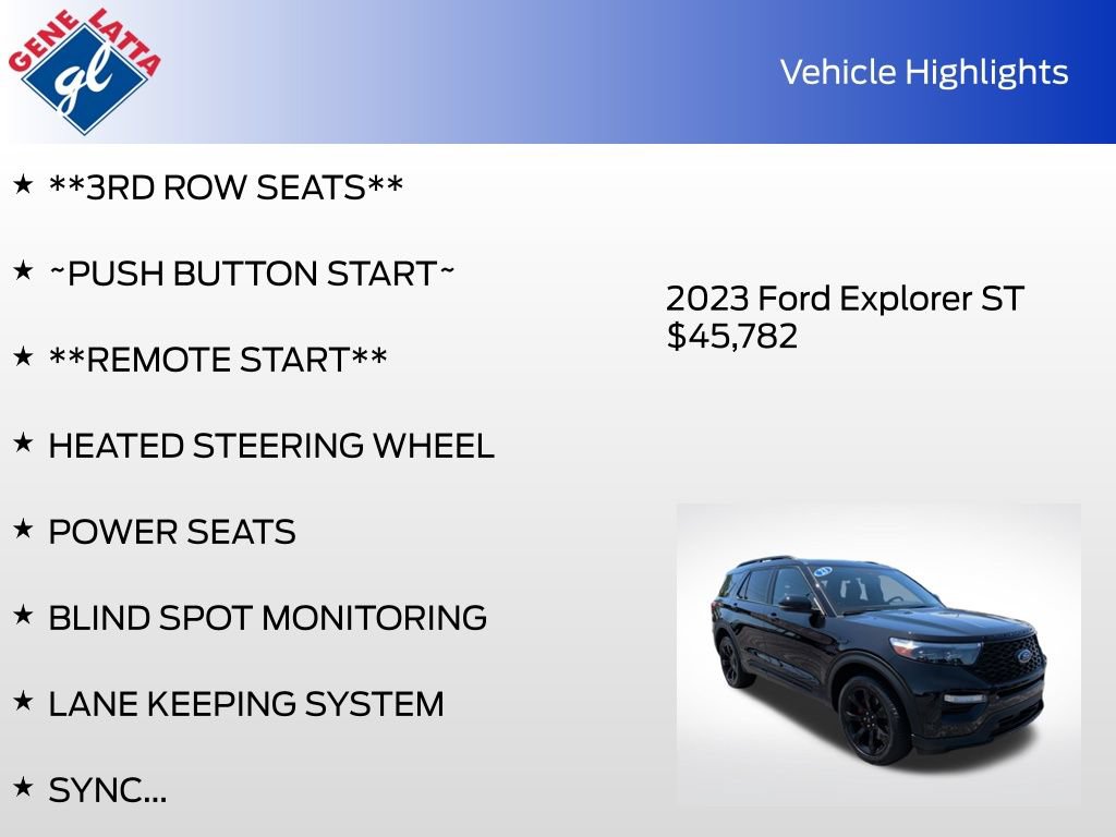 Certified 2023 Ford Explorer ST w/ Equipment Group 401A AWD/4WD image 36