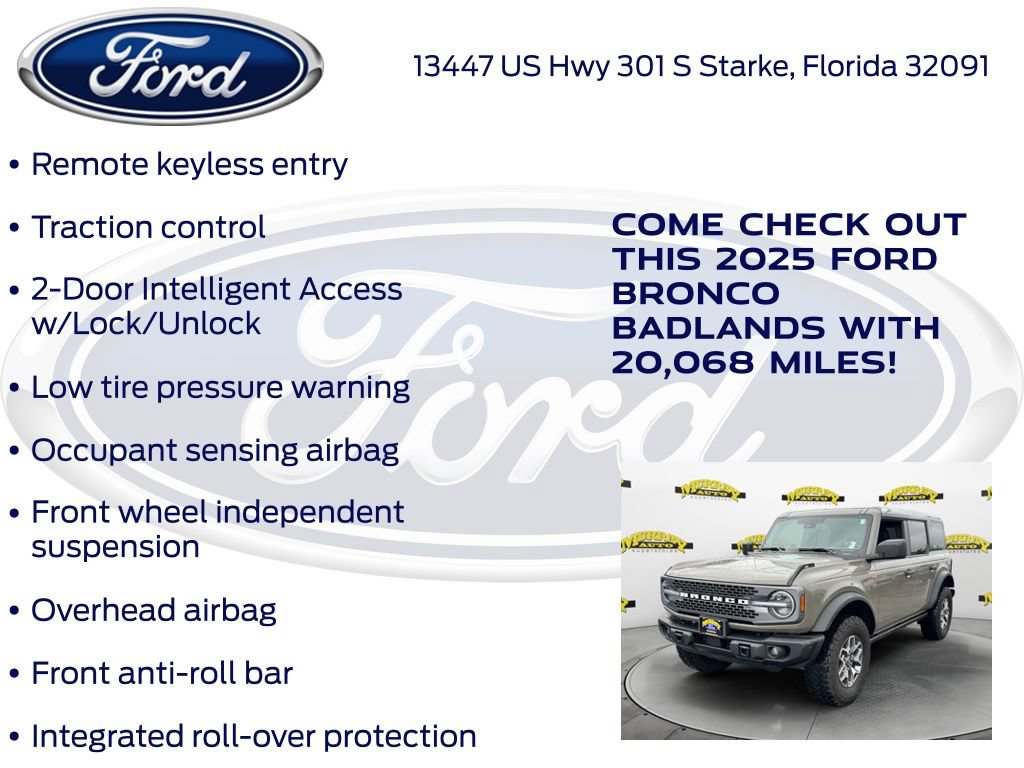 Certified 2025 Ford Bronco Badlands AWD/4WD image 32