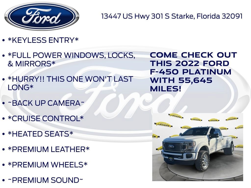 Certified 2022 Ford F450 Platinum w/ FX4 Off-Road Package image 12