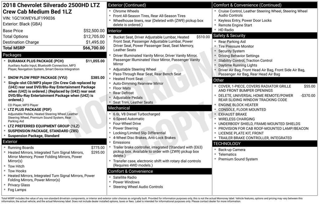 Used 2018 Chevrolet Silverado 2500 LTZ w/ Duramax Plus Package AWD/4WD image 5