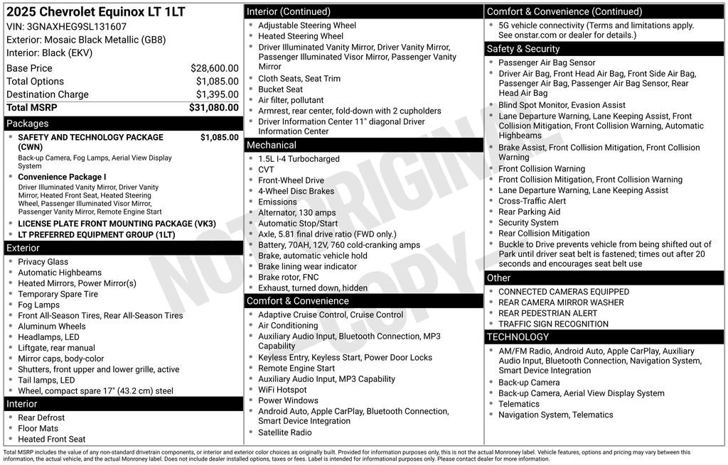 Used 2025 Chevrolet Equinox LT w/ Safety and Technology Package FWD image 3