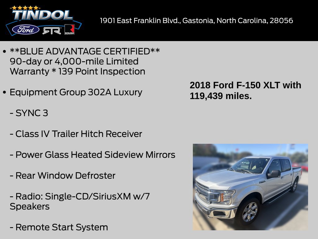 Certified 2018 Ford F150 XLT w/ Equipment Group 302A Luxury AWD/4WD image 12