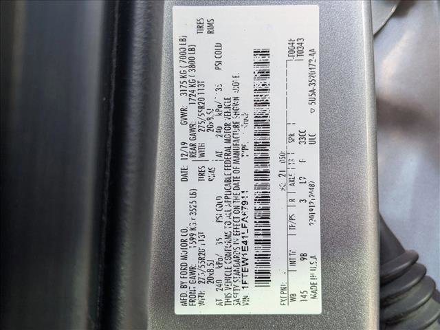 Certified 2020 Ford F150 Platinum w/ Equipment Group 701A Luxury AWD/4WD image 20