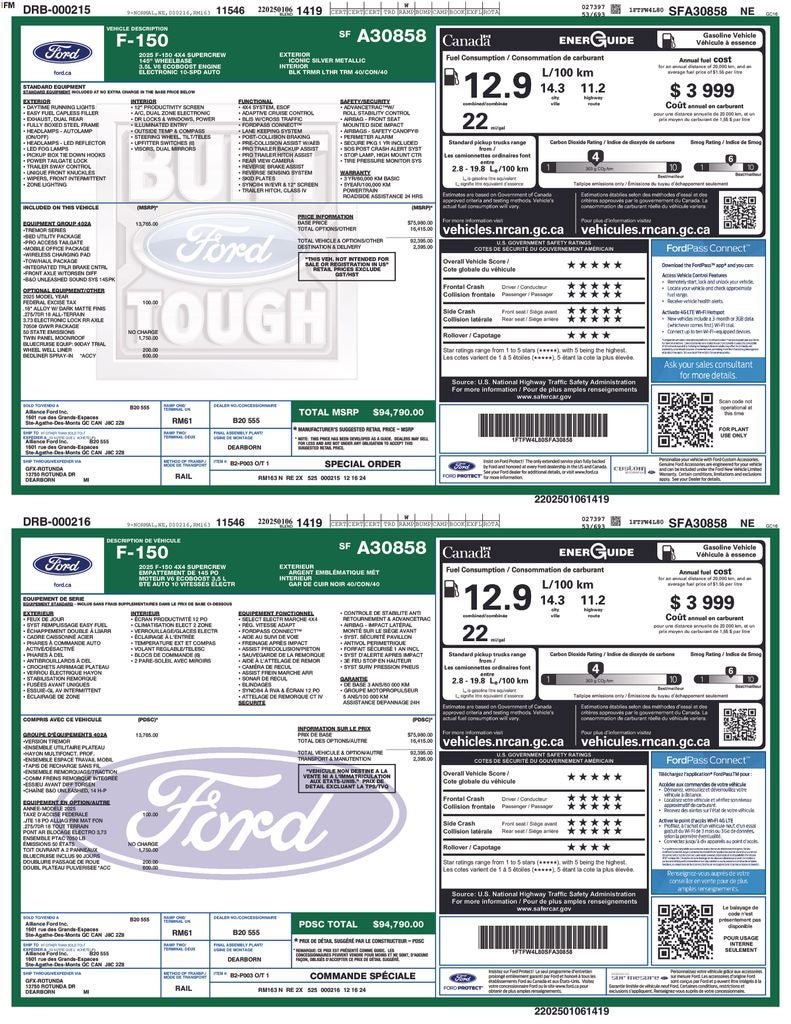 Certified 2025 Ford F150 Tremor w/ Equipment Group 402A High AWD/4WD image 39