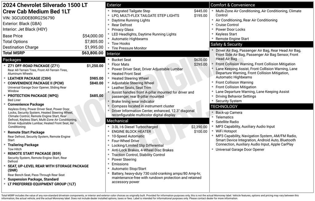 Used 2024 Chevrolet Silverado 1500 LT w/ Z71 Off-Road Package AWD/4WD image 5