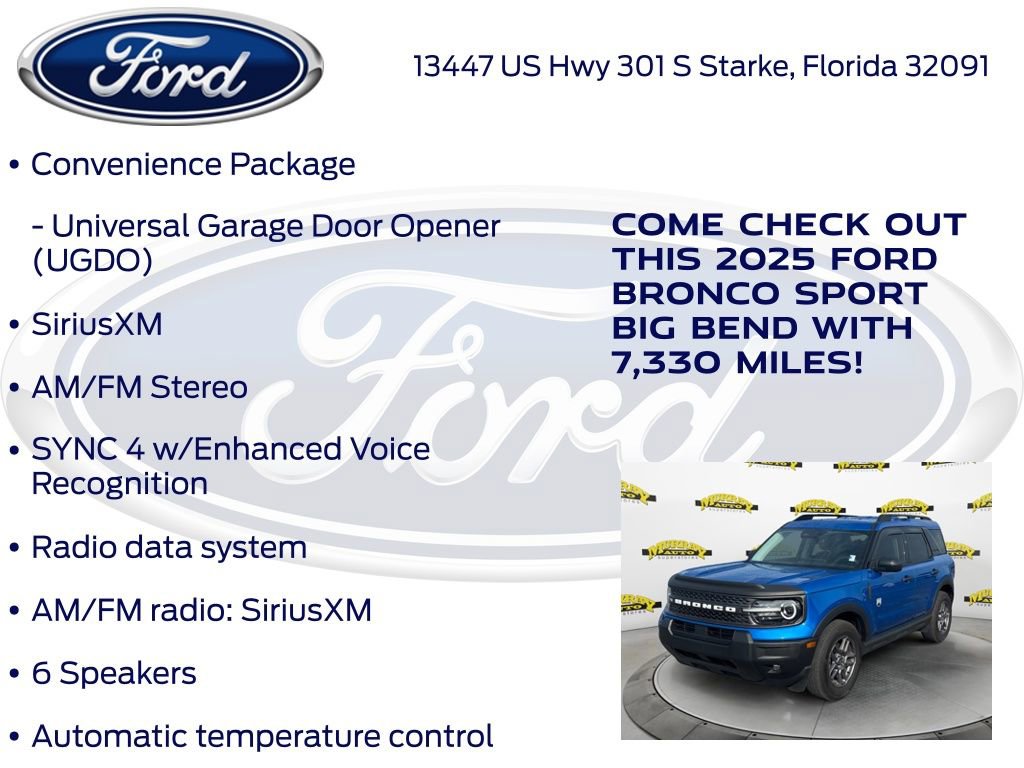 Certified 2025 Ford Bronco Sport Big Bend w/ Convenience Package AWD/4WD image 22