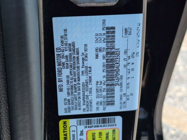 Certified 2020 Ford Fusion SE image 30