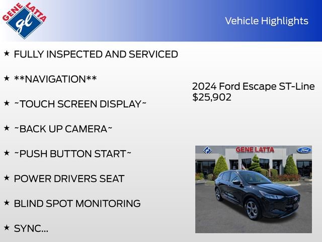 Certified 2024 Ford Escape ST-Line w/ Tech Pack #1 FWD image 32