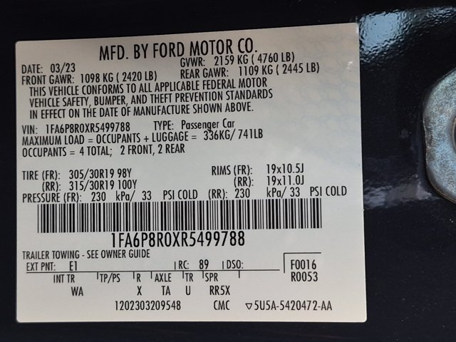 Certified 2024 Ford Mustang Dark Horse w/ Dark Horse Handlin Package RWD image 35