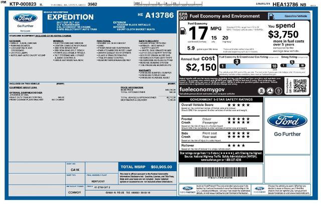 Certified 2017 Ford Expedition XLT AWD/4WD image 40