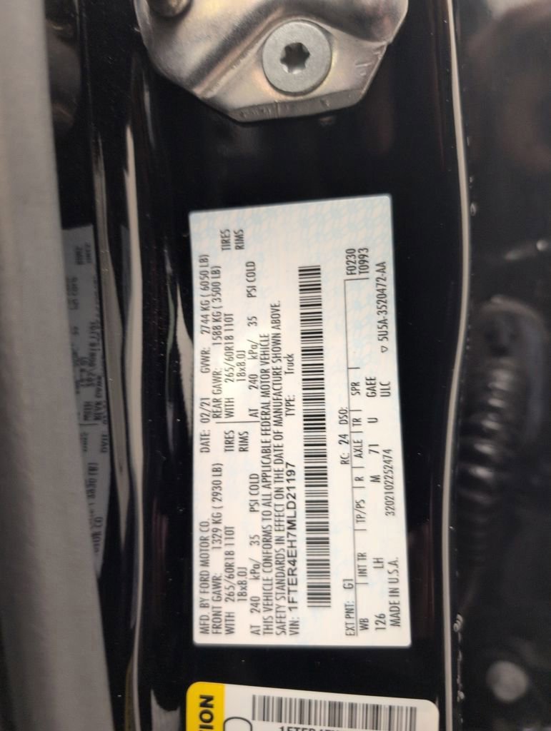 Certified 2021 Ford Ranger XLT w/ Equipment Group 301A Mid image 48