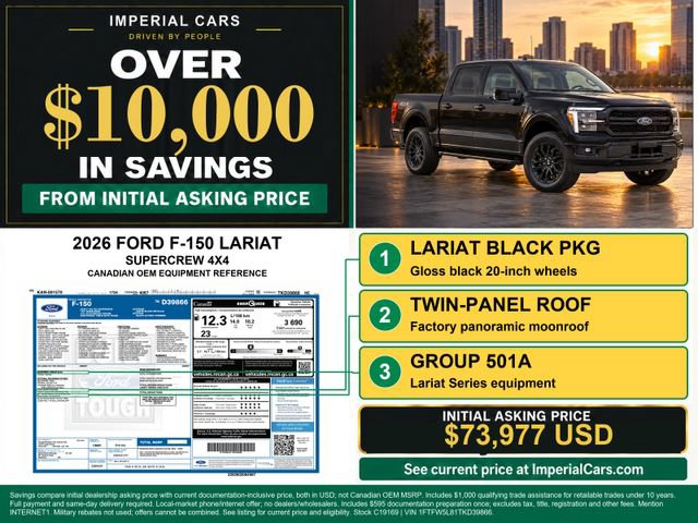 Certified 2026 Ford F150 Lariat AWD/4WD image 3