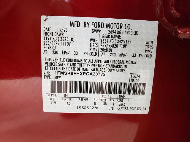 Certified 2023 Ford Explorer Limited w/ Limited Technology Package AWD/4WD image 27