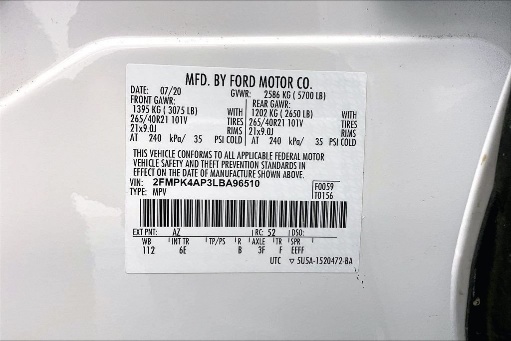Certified 2020 Ford Edge ST w/ Equipment Group 401A AWD/4WD image 35