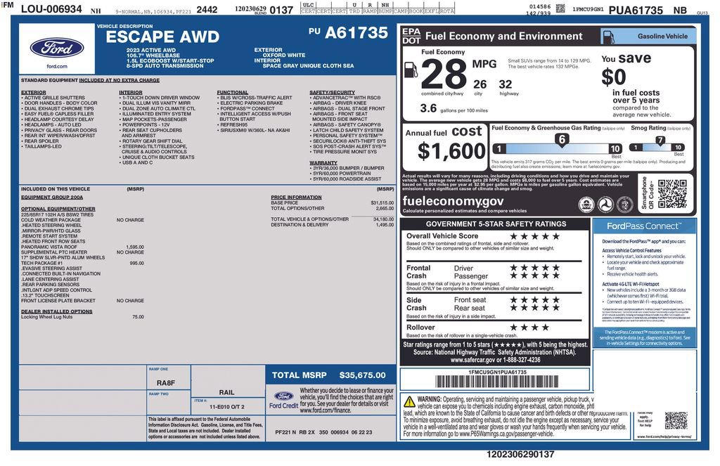 Certified 2023 Ford Escape Active w/ Tech Pack #1 AWD/4WD image 5