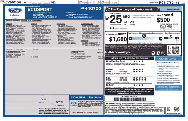 Certified 2021 Ford EcoSport SE image 3