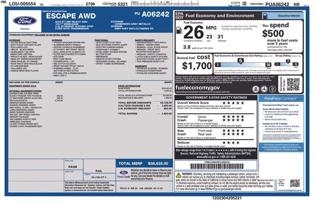 Certified 2023 Ford Escape ST-Line Select w/ Tech Pack #2 AWD/4WD image 11