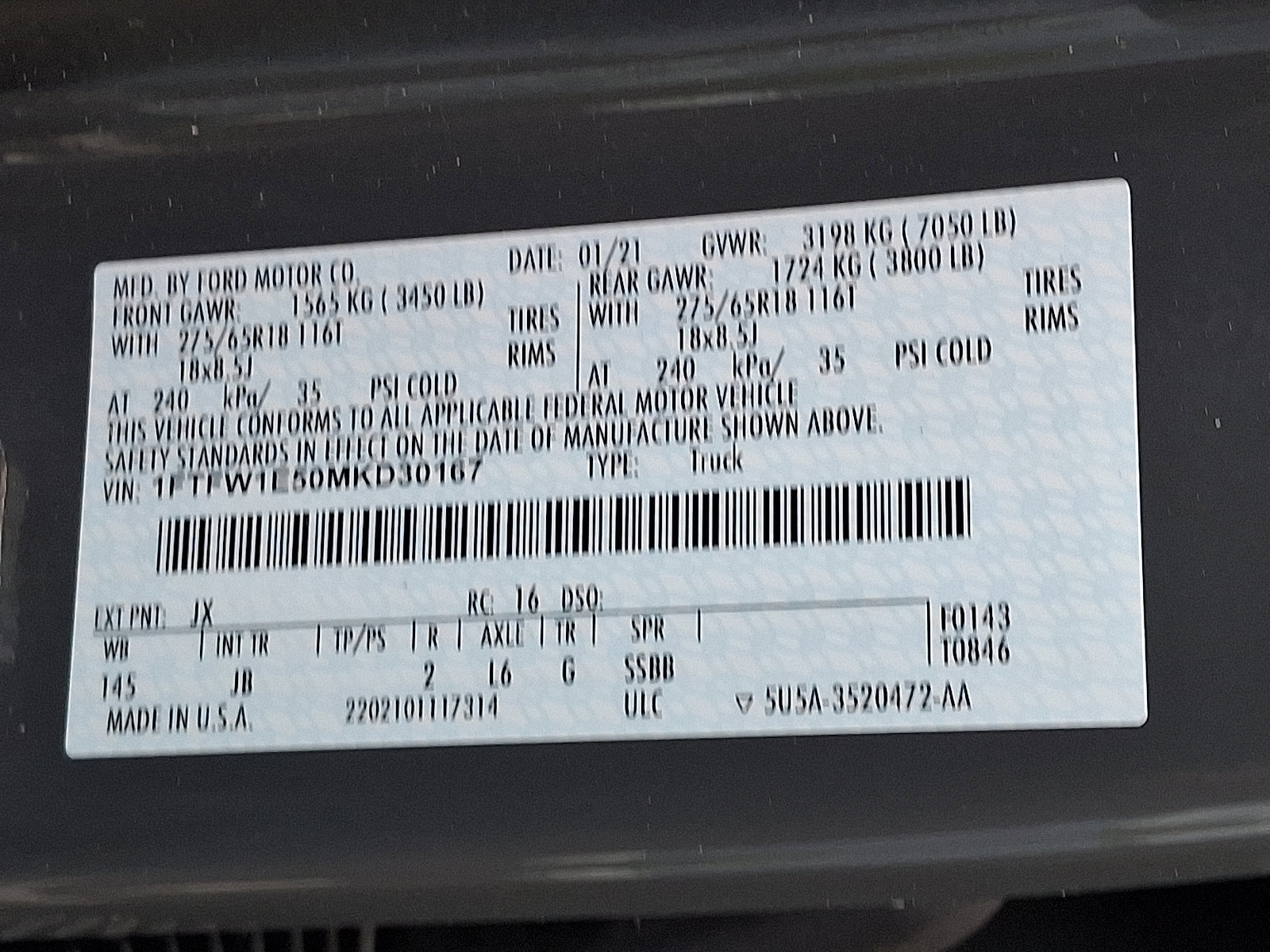 Certified 2021 Ford F150 XL w/ STX Appearance Package image 27