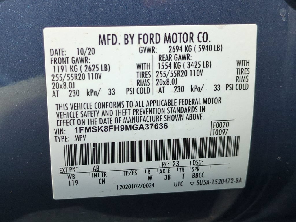 Certified 2021 Ford Explorer Limited w/ Equipment Group 301A AWD/4WD image 30